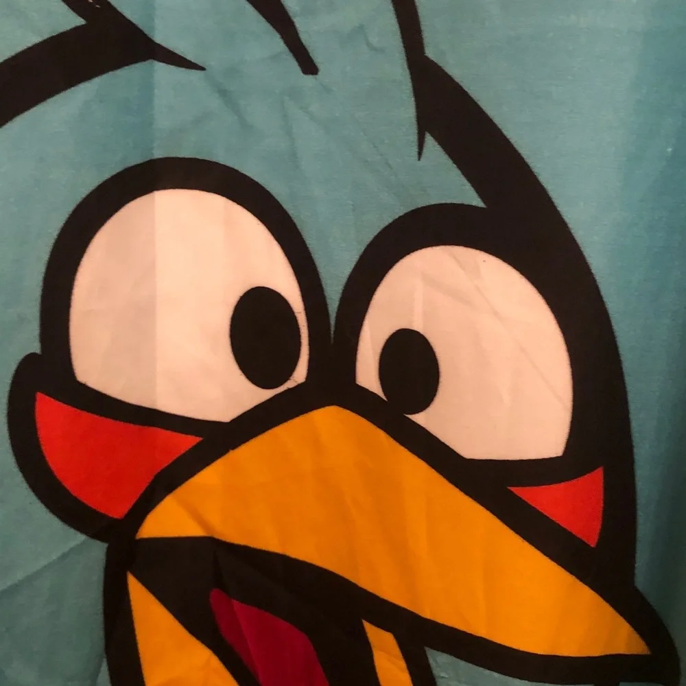 Angry Bird Graphic Red shower curtain